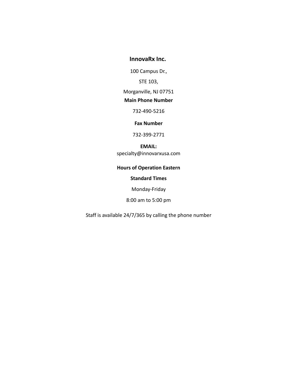InnovaRx Welcome Packet page 2