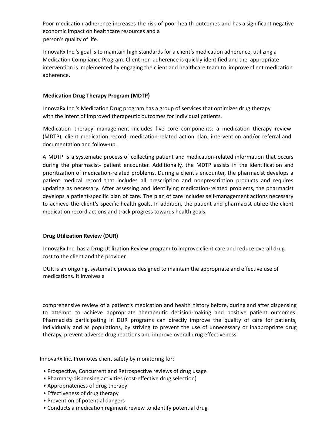 InnovaRx Welcome Packet page 7