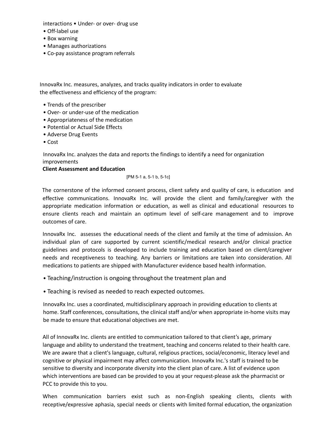 InnovaRx Welcome Packet page 8