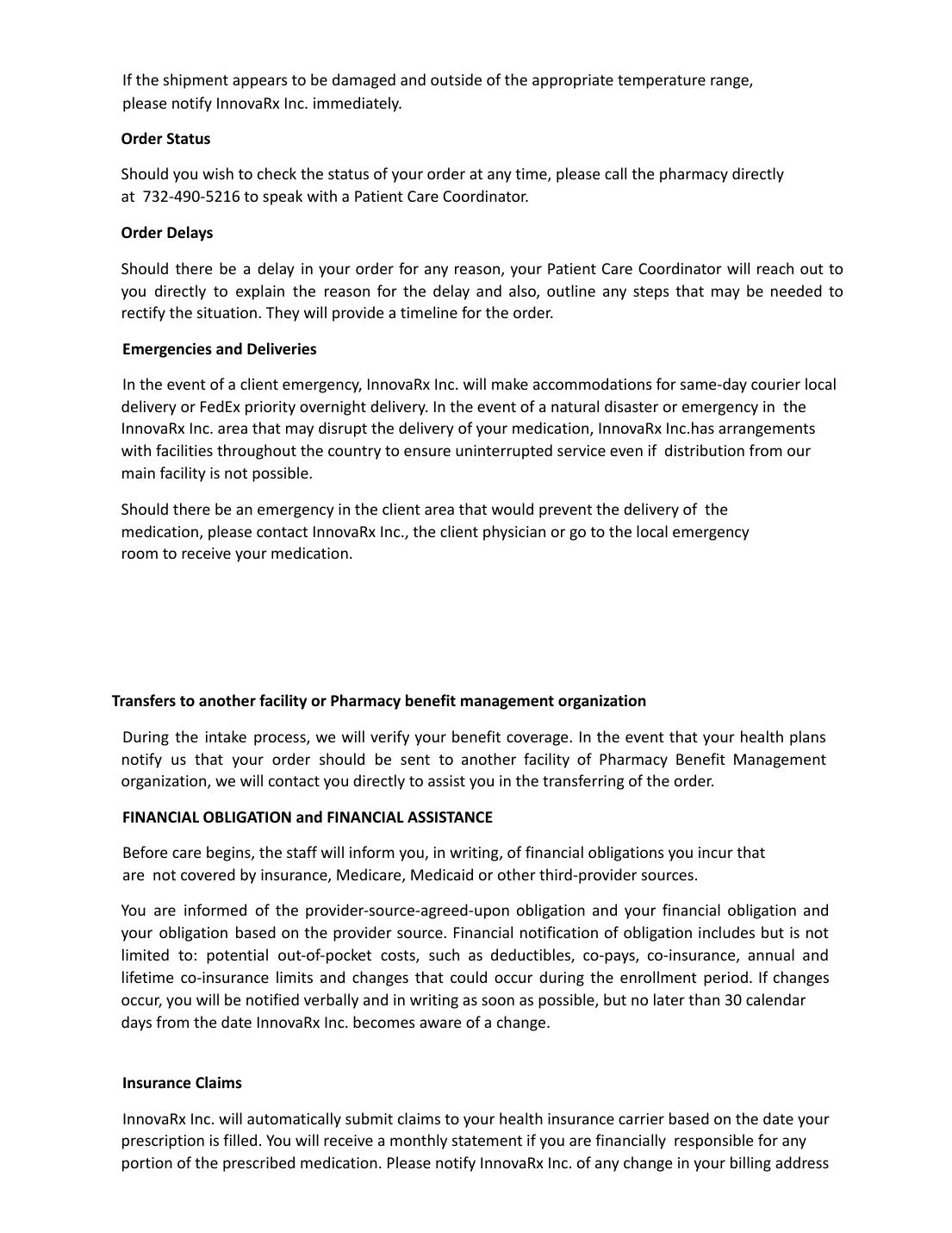 InnovaRx Welcome Packet page 11