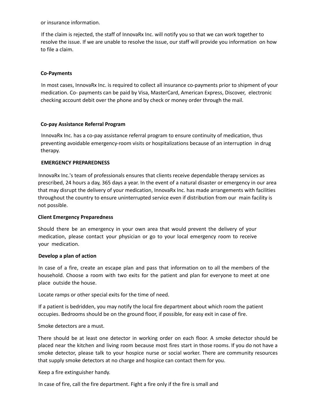InnovaRx Welcome Packet page 12