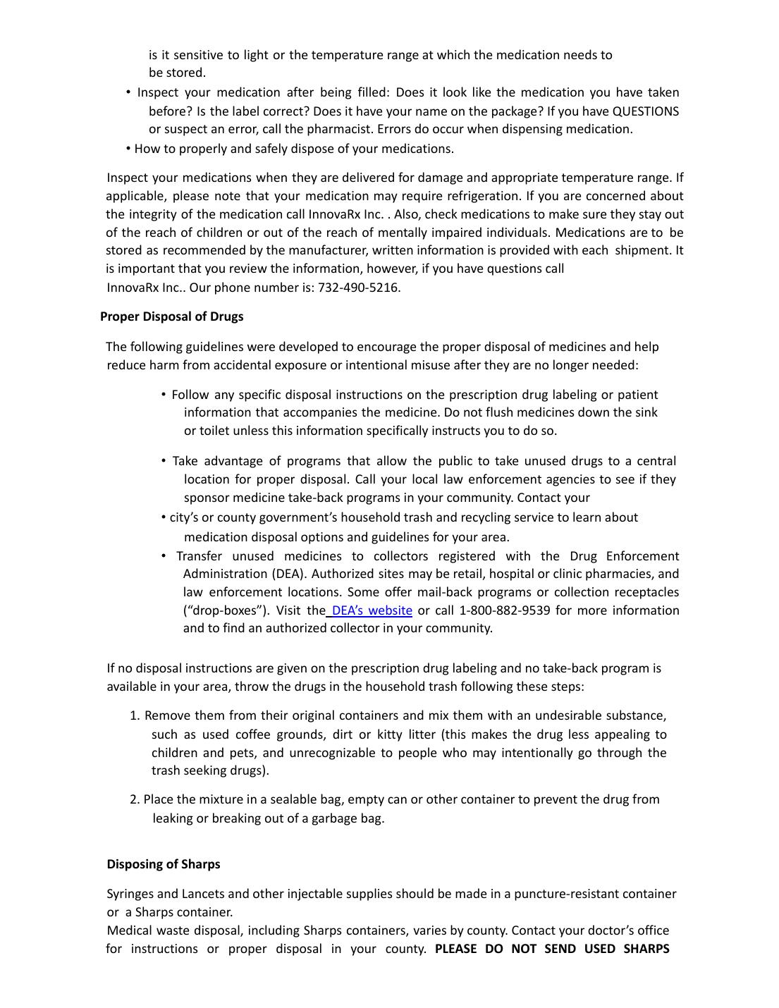 InnovaRx Welcome Packet page 16