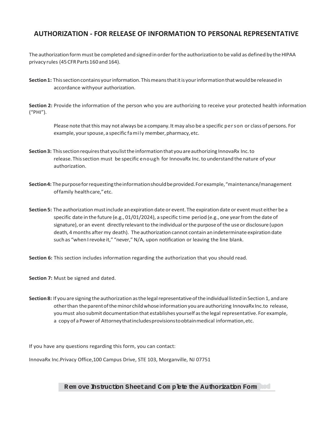 InnovaRx Welcome Packet page 20