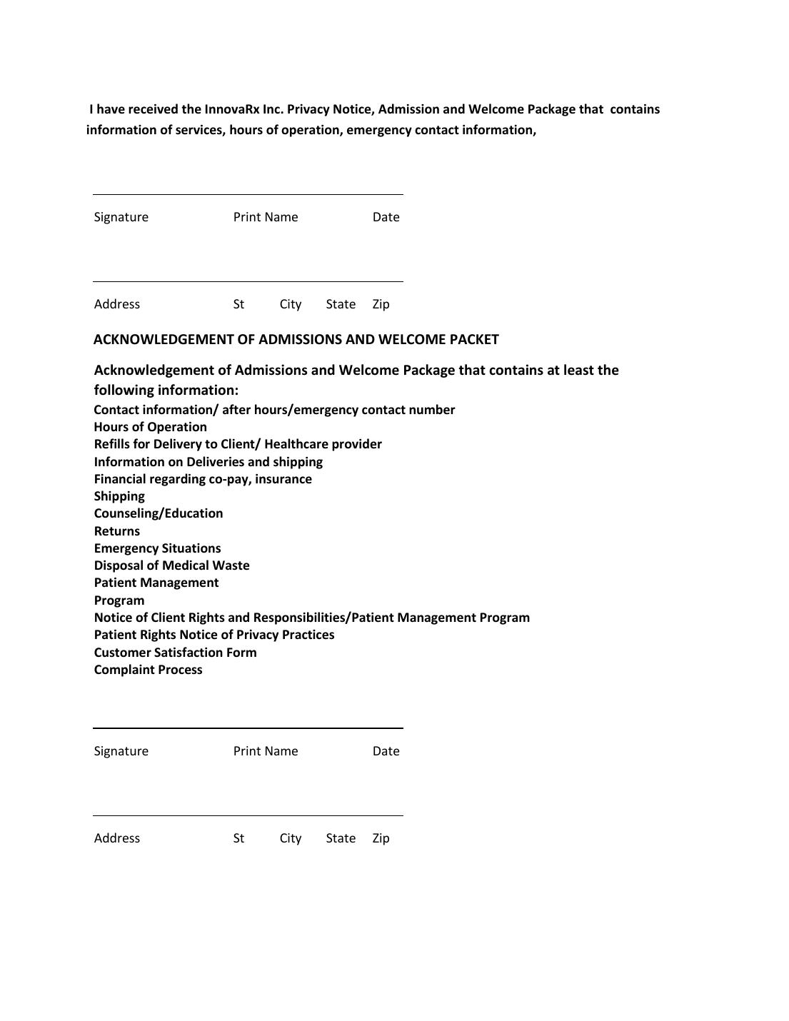 InnovaRx Welcome Packet page 29